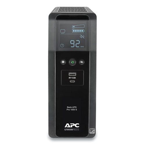 Image of APC® BR1000MS Back-UPS PRO BR Series SineWave Battery Backup System, 10 Outlets, 1,000 VA, 1,080 J