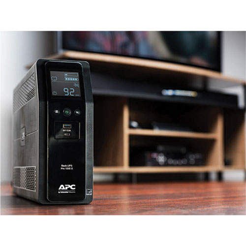 Image of APC® BR1000MS Back-UPS PRO BR Series SineWave Battery Backup System, 10 Outlets, 1,000 VA, 1,080 J