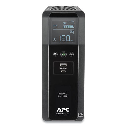 Image of APC® br1500ms back-ups pro br series sinewave battery backup system, 10 outlets, 1,500 va, 1,080 j