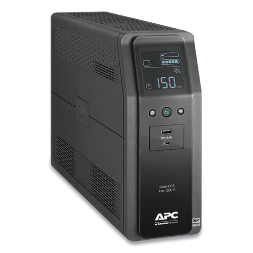 Image of APC® br1500ms back-ups pro br series sinewave battery backup system, 10 outlets, 1,500 va, 1,080 j