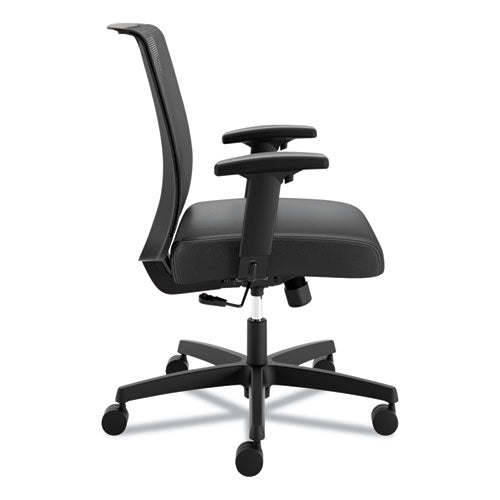 Image of HON® Convergence Mid-Back Task Chair, Swivel-Tilt, Supports Up To 275 Lb, 15.75" To 20.13" Seat Height, Black