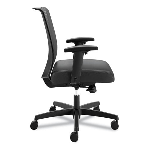 Image of HON® Convergence Mid-Back Task Chair, Synchro-Tilt And Seat Glide, Supports Up To 275 Lb, Black