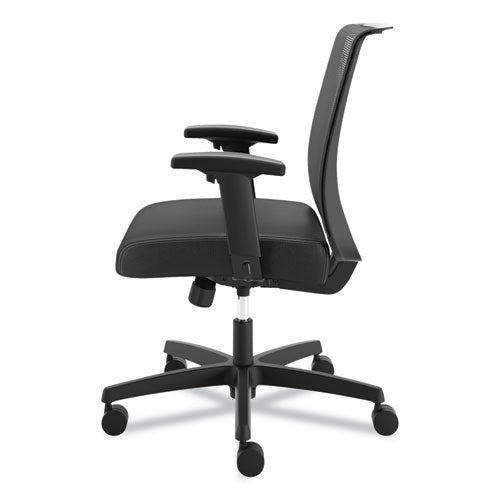 Image of HON® Convergence Mid-Back Task Chair, Swivel-Tilt, Supports Up To 275 Lb, 15.75" To 20.13" Seat Height, Black