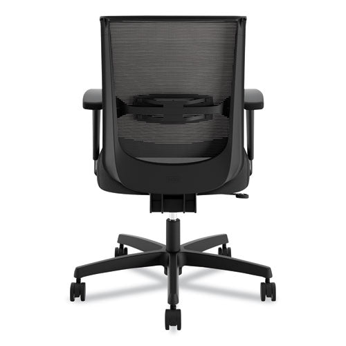 Image of HON® Convergence Mid-Back Task Chair, Swivel-Tilt, Supports Up To 275 Lb, 15.75" To 20.13" Seat Height, Black