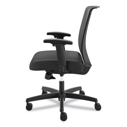 Image of HON® Convergence Mid-Back Task Chair, Synchro-Tilt And Seat Glide, Supports Up To 275 Lb, Black