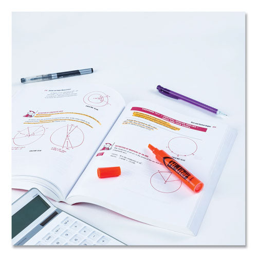 Image of Avery® Hi-Liter Desk-Style Highlighters, Fluorescent Orange Ink, Chisel Tip, Orange/black Barrel, Dozen
