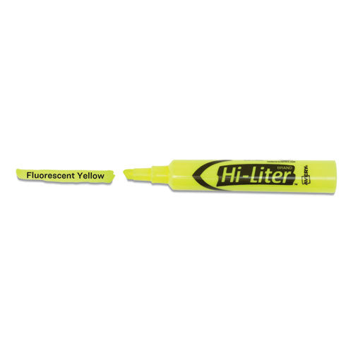 Image of Avery® Hi-Liter Desk-Style Highlighter Value Pack, Fluorescent Yellow Ink, Chisel Tip, Yellow/black Barrel, 36/box