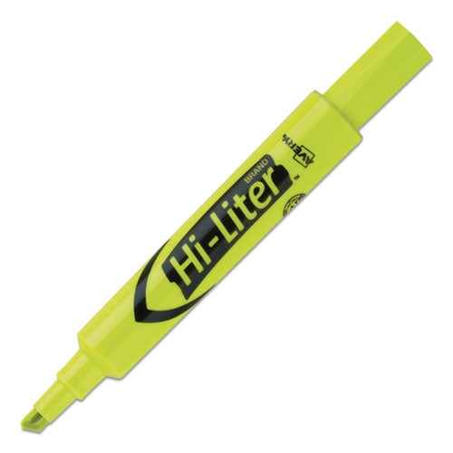 Image of Avery® Hi-Liter Desk-Style Highlighter Value Pack, Fluorescent Yellow Ink, Chisel Tip, Yellow/black Barrel, 36/box