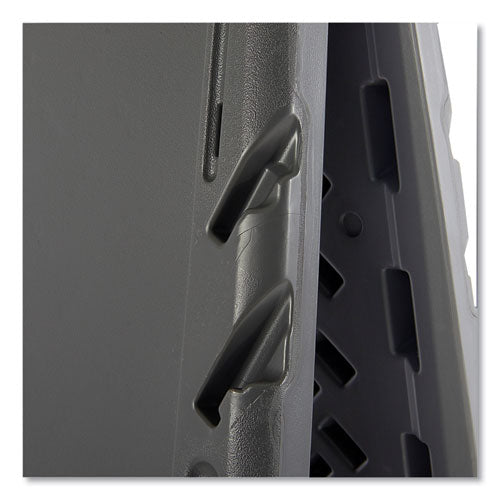 Image of Iceberg Ingenuity Presentation Flipchart Easel with Dry Erase Surface, 33" x 28", White Surface, Charcoal Gray Polyethylene Frame