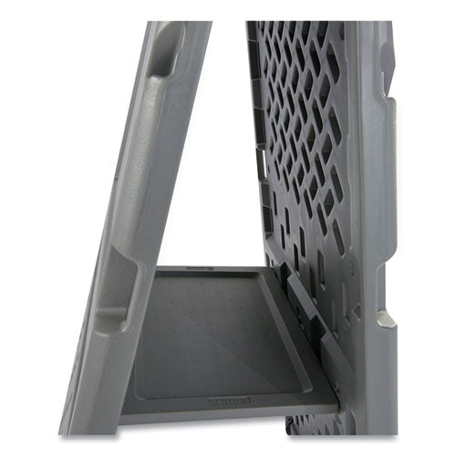 Image of Iceberg Ingenuity Presentation Flipchart Easel with Dry Erase Surface, 33" x 28", White Surface, Charcoal Gray Polyethylene Frame