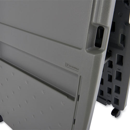 Image of Iceberg Ingenuity Presentation Flipchart Easel with Dry Erase Surface, 33" x 28", White Surface, Charcoal Gray Polyethylene Frame