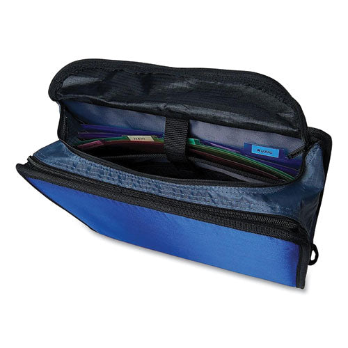 Image of Case it King Size Mighty Zip Tab Binder, 3 Rings, 4" Capacity, 11 X 8.5, Blue