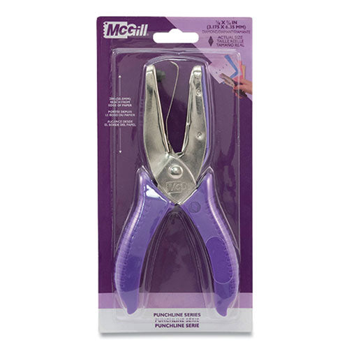 Image of McGill 15-Sheet Medium-Duty One-Hole Punch, Diamond Shape, Chrome