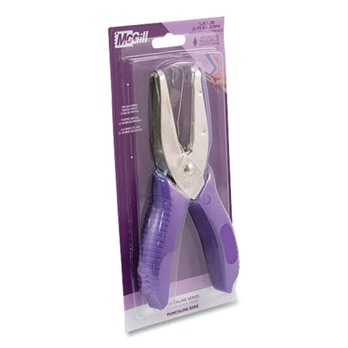 Image of McGill 15-Sheet Medium-Duty One-Hole Punch, Diamond Shape, Chrome