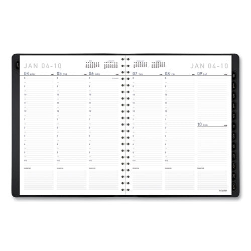 Image of AT-A-GLANCE® Contemporary Weekly/Monthly Planner, Vertical-Column Format, 11 x 8.25, Black Cover, 12-Month (Jan to Dec): 2025