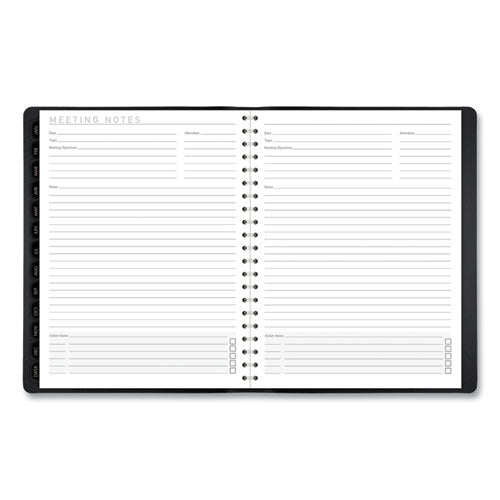Image of AT-A-GLANCE® Contemporary Weekly/Monthly Planner, Vertical-Column Format, 11 x 8.25, Black Cover, 12-Month (Jan to Dec): 2025