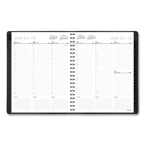 Image of AT-A-GLANCE® Contemporary Weekly/Monthly Planner, Vertical-Column Format, 11 x 8.25, Graphite Cover, 12-Month (Jan to Dec): 2025