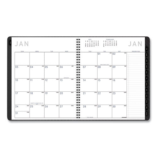 Image of AT-A-GLANCE® Contemporary Monthly Planner, Premium Paper, 11 x 9, Graphite Cover, 12-Month (Jan to Dec): 2025