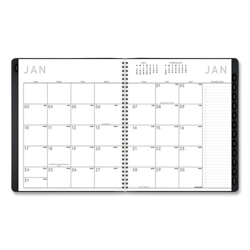 Image of AT-A-GLANCE® Contemporary Monthly Planner, Premium Paper, 11 x 9, Black Cover, 12-Month (Jan to Dec): 2025