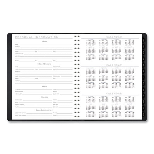 Image of AT-A-GLANCE® Contemporary Weekly/Monthly Planner, Vertical-Column Format, 11 x 8.25, Black Cover, 12-Month (Jan to Dec): 2025