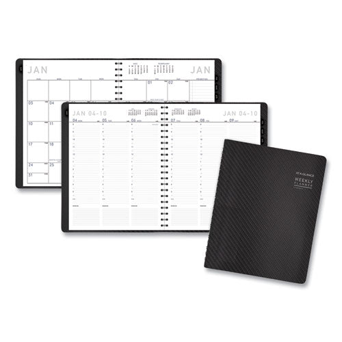 Image of AT-A-GLANCE® Contemporary Weekly/Monthly Planner, Vertical-Column Format, 11 x 8.25, Graphite Cover, 12-Month (Jan to Dec): 2025