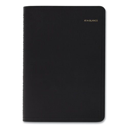 Image of AT-A-GLANCE® Daily Appointment Book with 30-Minute Appointments, 8 x 5, Black Cover, 12-Month (Jan to Dec): 2025