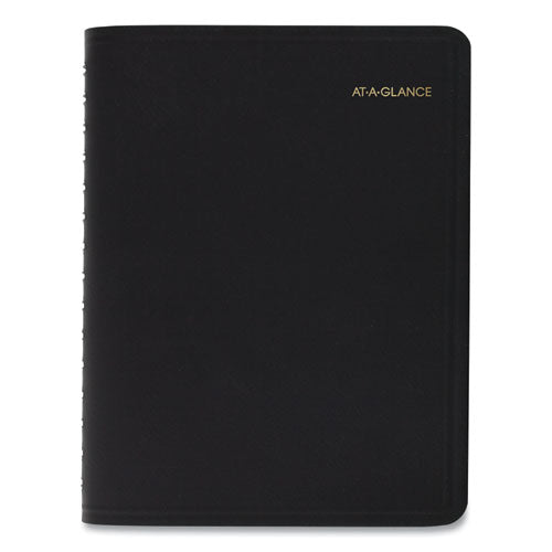 Image of AT-A-GLANCE® Four-Person Group Daily Appointment Book, 11 x 8, Black Cover, 12-Month (Jan to Dec): 2025