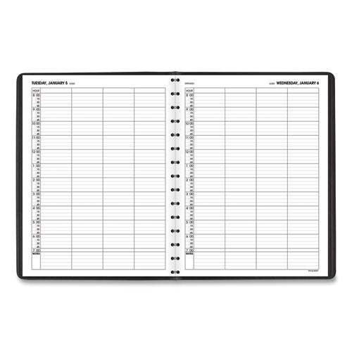 Image of AT-A-GLANCE® Four-Person Group Daily Appointment Book, 11 x 8, Black Cover, 12-Month (Jan to Dec): 2025