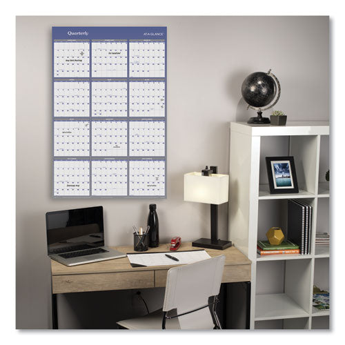 Image of AT-A-GLANCE® Vertical/Horizontal Erasable Quarterly/Monthly Wall Planner, 32 x 48, 12-Month (Jan to Dec): 2025