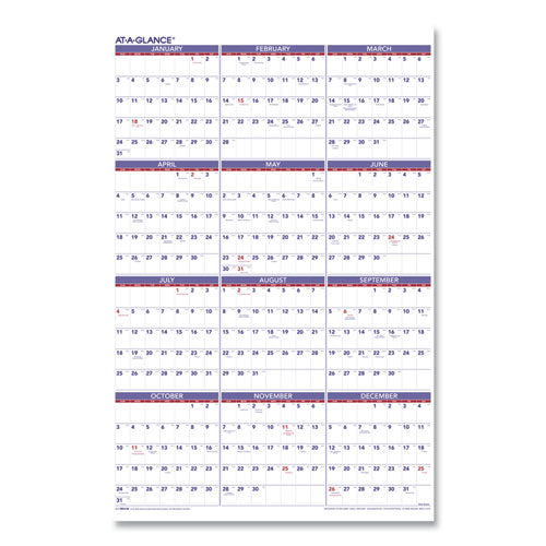 Image of AT-A-GLANCE® Yearly Wall Calendar, 24 x 36, White Sheets, 12-Month (Jan to Dec): 2025