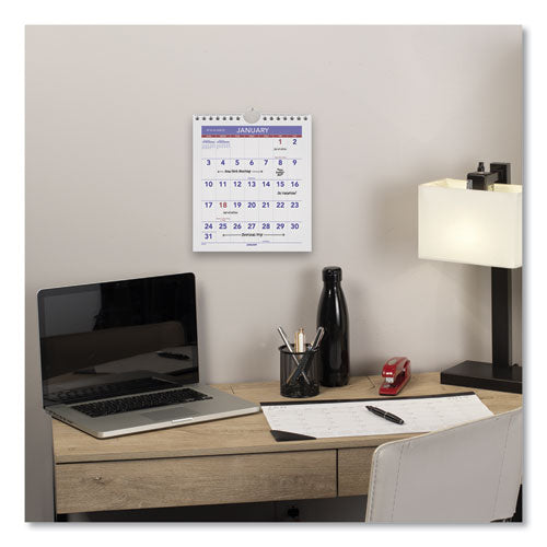 Image of AT-A-GLANCE® Mini Monthly Wall Calendar with Fold-Out Easel, 7 x 8, White Sheets, 12-Month (Jan to Dec): 2025
