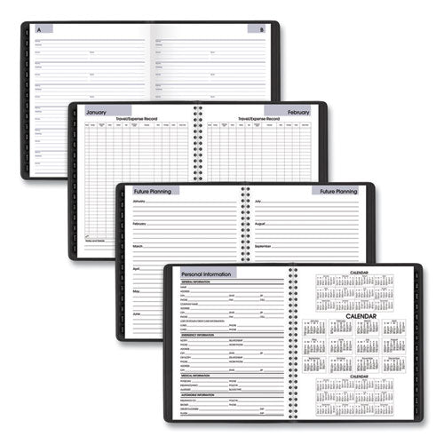 Image of AT-A-GLANCE® DayMinder Executive Weekly/Monthly Refillable Planner, 8.75 x 7, Black Cover, 12-Month (Jan to Dec): 2025