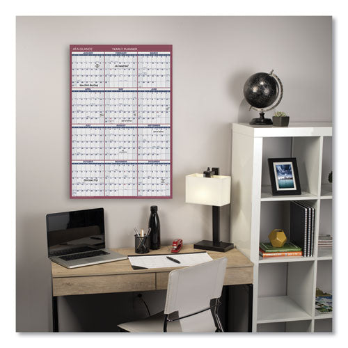 Image of AT-A-GLANCE® Vertical/Horizontal Wall Calendar, 24 x 36, White/Blue/Red Sheets, 12-Month (Jan to Dec): 2025