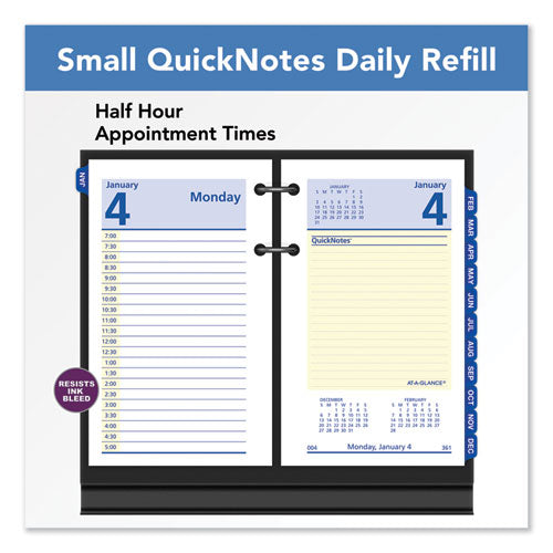 Image of AT-A-GLANCE® QuickNotes Desk Calendar Refill, 3.5 x 6, White/Yellow/Blue Sheets, 12-Month (Jan to Dec): 2025