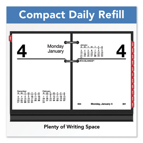 Image of AT-A-GLANCE® Compact Desk Calendar Refill, 3 x 3.75, White Sheets, 12-Month (Jan to Dec): 2025