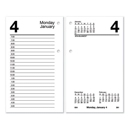 Image of AT-A-GLANCE® Desk Calendar Refill, 3.5 x 6, White Sheets, 12-Month (Jan to Dec): 2025