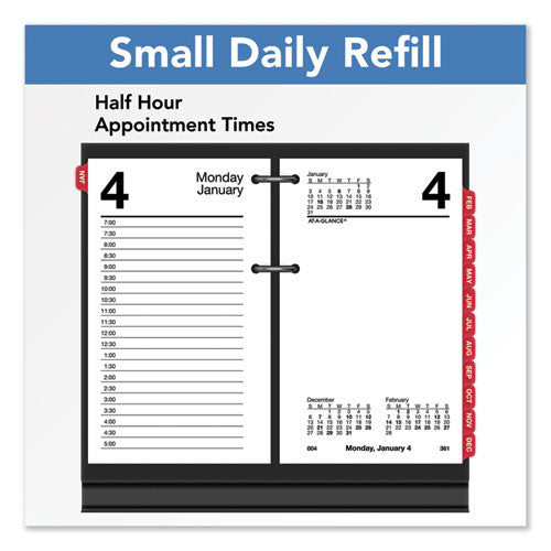 Image of AT-A-GLANCE® Desk Calendar Refill with Tabs, 3.5 x 6, White Sheets, 12-Month (Jan to Dec): 2025
