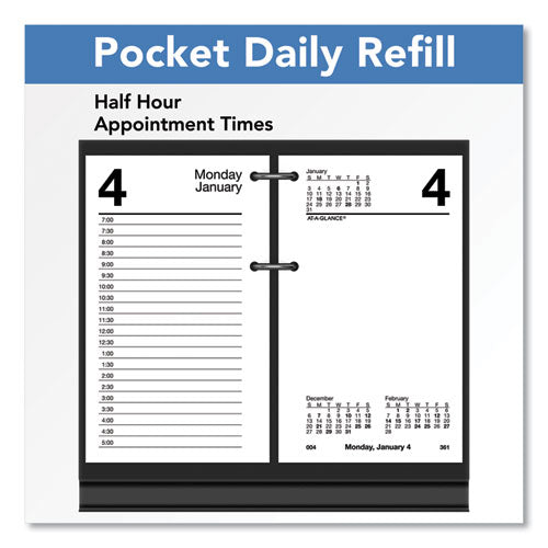 Image of AT-A-GLANCE® Desk Calendar Refill, 3.5 x 6, White Sheets, 12-Month (Jan to Dec): 2025