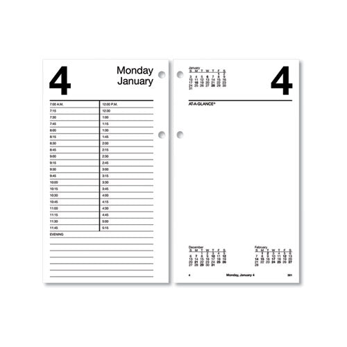 Image of AT-A-GLANCE® Large Desk Calendar Refill, 4.5 x 8, White Sheets, 12-Month (Jan to Dec): 2025