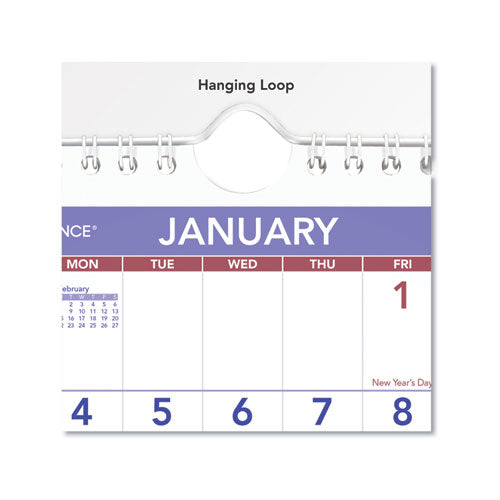 Image of AT-A-GLANCE® Mini Monthly Wall Calendar with Fold-Out Easel, 7 x 8, White Sheets, 12-Month (Jan to Dec): 2025