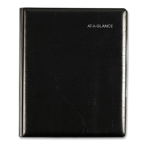 Image of AT-A-GLANCE® DayMinder Executive Weekly/Monthly Refillable Planner, 8.75 x 7, Black Cover, 12-Month (Jan to Dec): 2025
