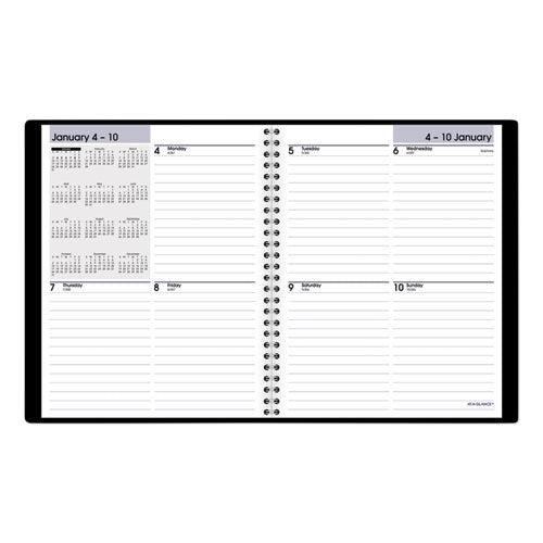 Image of AT-A-GLANCE® DayMinder Open-Schedule Weekly Appointment Book, 8.75 x 7, Black Cover, 12-Month (Jan to Dec): 2025