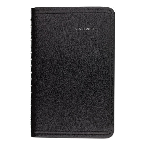 Image of AT-A-GLANCE® DayMinder Weekly Pocket Appointment Book with Telephone/Address Section, 6 x 3.5, Black Cover, 12-Month (Jan to Dec): 2025