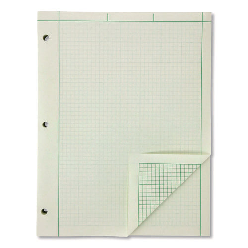 Image of Ampad® Evidence Engineer's Computation Pad, Cross-Section Quadrille Rule (5 Sq/in, 1 Sq/in), 200 Green-Tint 8.5 X 11 Sheets