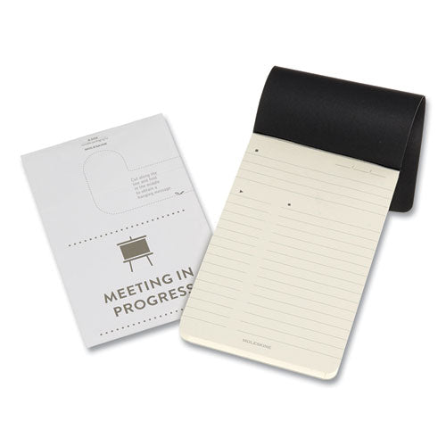 Image of Moleskine® Pro Pad, Meeting-Minutes/notes Format, Black Cover, 96 Ivory 3.5 X 5.5 Sheets