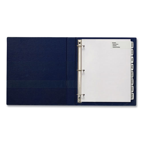 Image of Avery® Big Tab Printable Large White Label Tab Dividers, 8-Tab, 11 x 8.5, White, 4 Sets