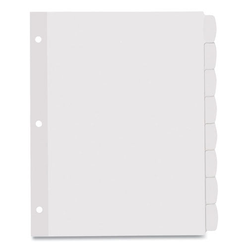 Image of Avery® Big Tab Printable White Label Tab Dividers, 8-Tab, 11 x 8.5, White, 4 Sets