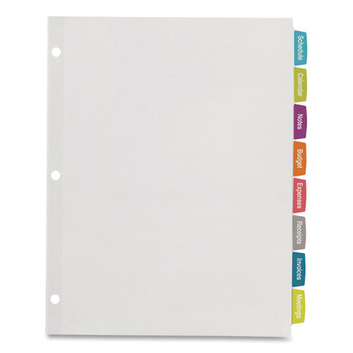 Image of Avery® Big Tab Printable White Label Tab Dividers, 8-Tab, 11 x 8.5, White, 4 Sets