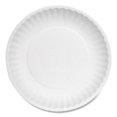 Image of AJM Packaging Corporation Paper Plates, 6" dia, White, 1,000/Carton