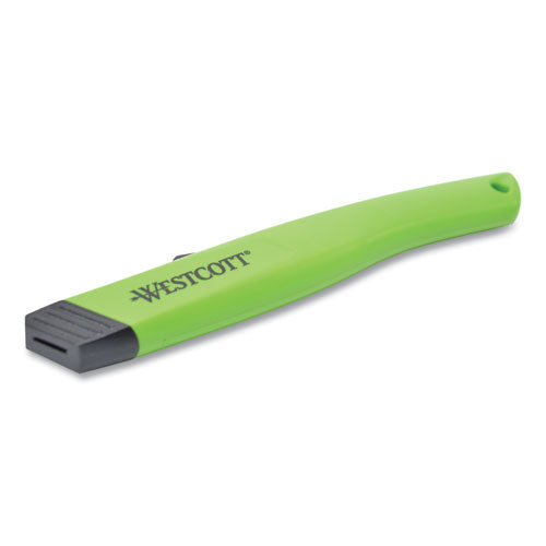 Image of Westcott® Safety Ceramic Blade Box Cutter, 0.5" Blade, 5.5" Plastic Handle, Green